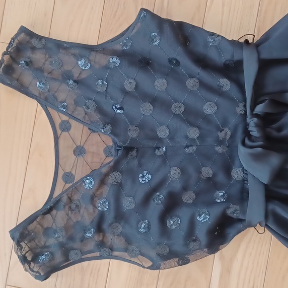 RICKI'S beaded chiffon polka dots dress size 10 - Picture 4 of 5